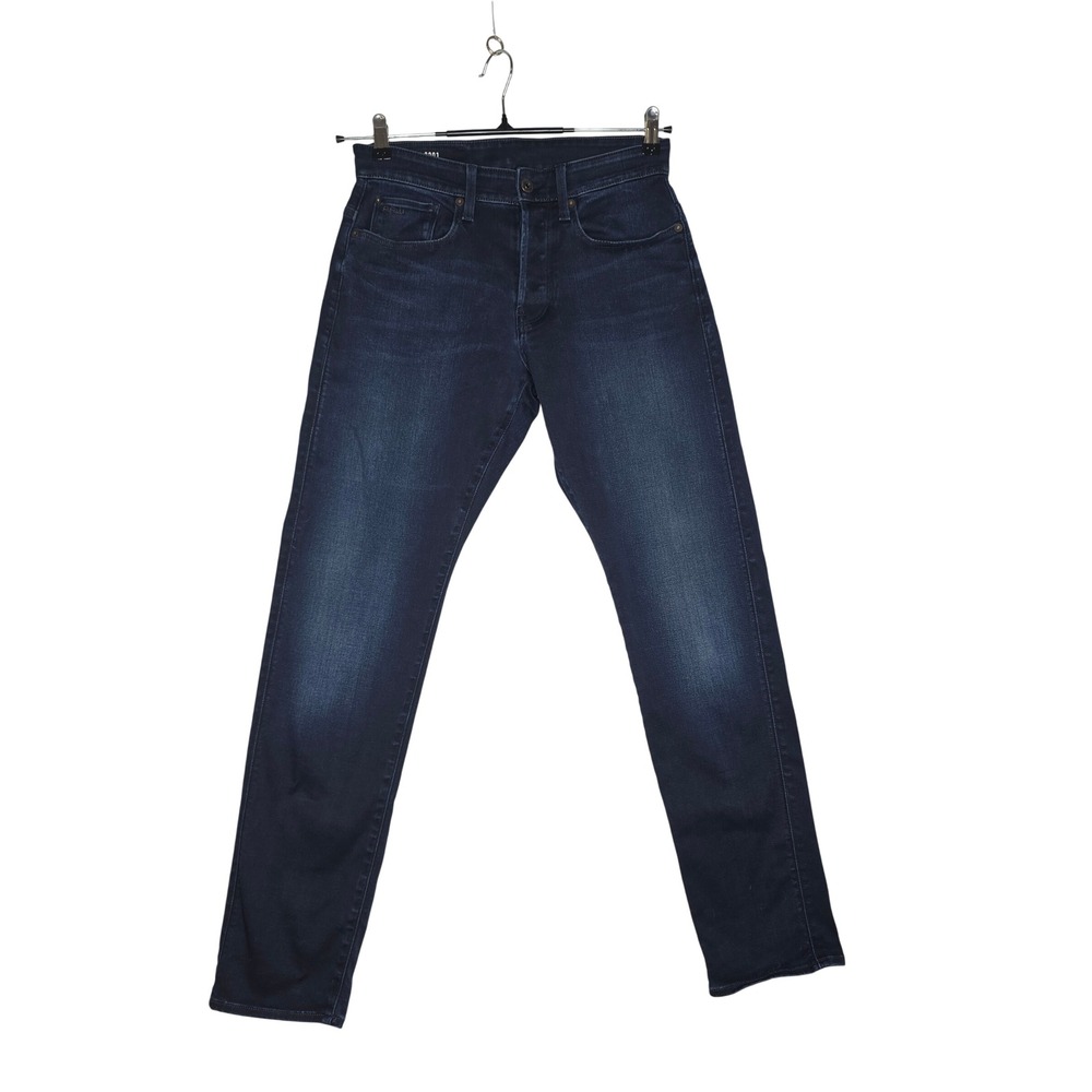 G-Star Raw 3301 Tapered M's Dark Wash Denim Jeans 28x32 Indigo Blue Hipster Cool
